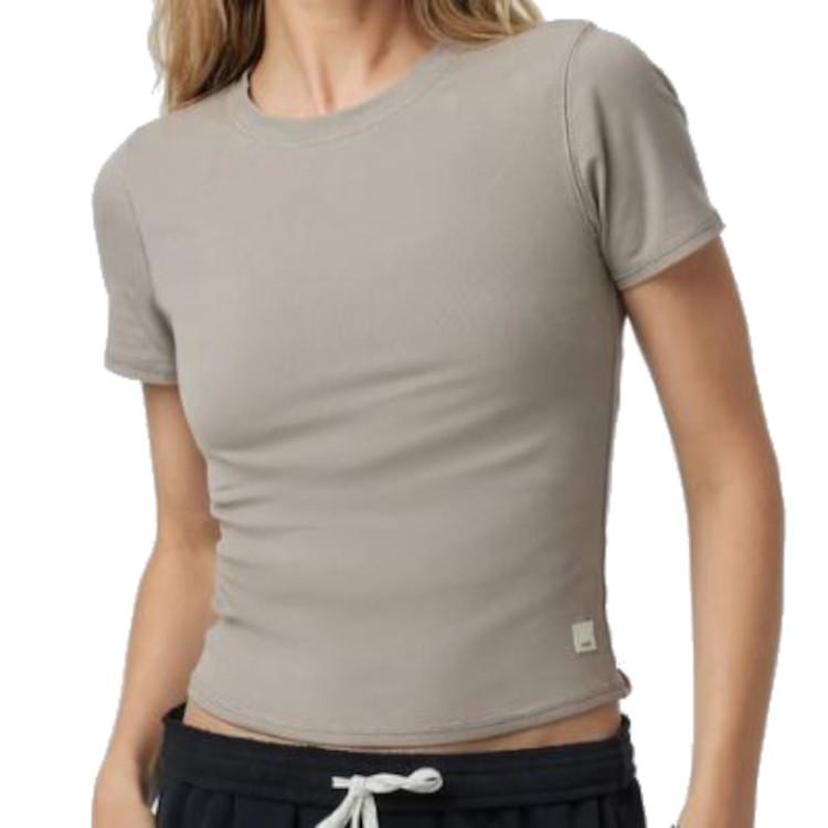 Vuori Pose Fitted Tee - Women's, GRAPHITE, Graphite, VW169